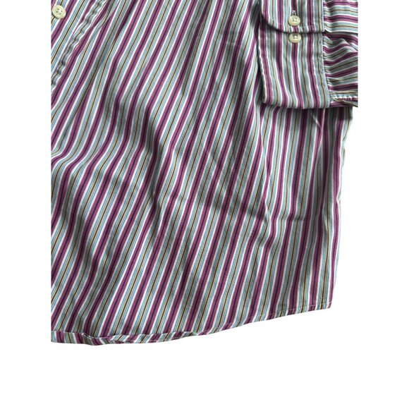 RALPH LAUREN Mens Vintage Classic Striped Long Sleeve Button Down Shirt Sz 16 L - Picture 7 of 8